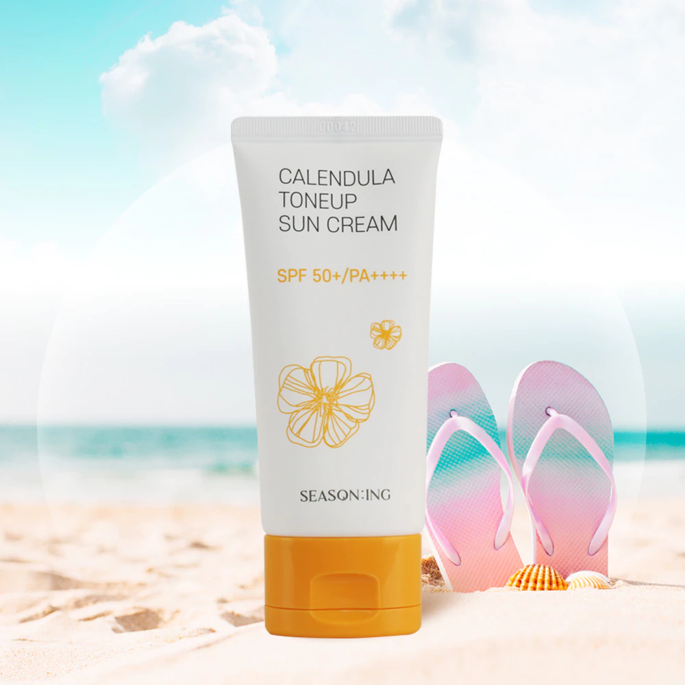 SEASON:ING Calendula Tone up Sun Cream SPF 50+ PA++++ 50g x 2 thumbnail 6