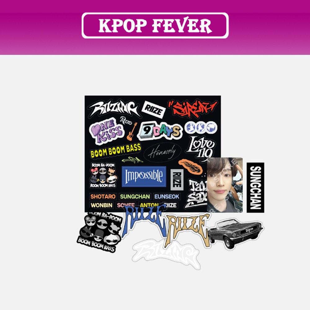 RIIZE - [ RIIZING ] REMOVABLE LAPTOP DECO STICKER SET MD