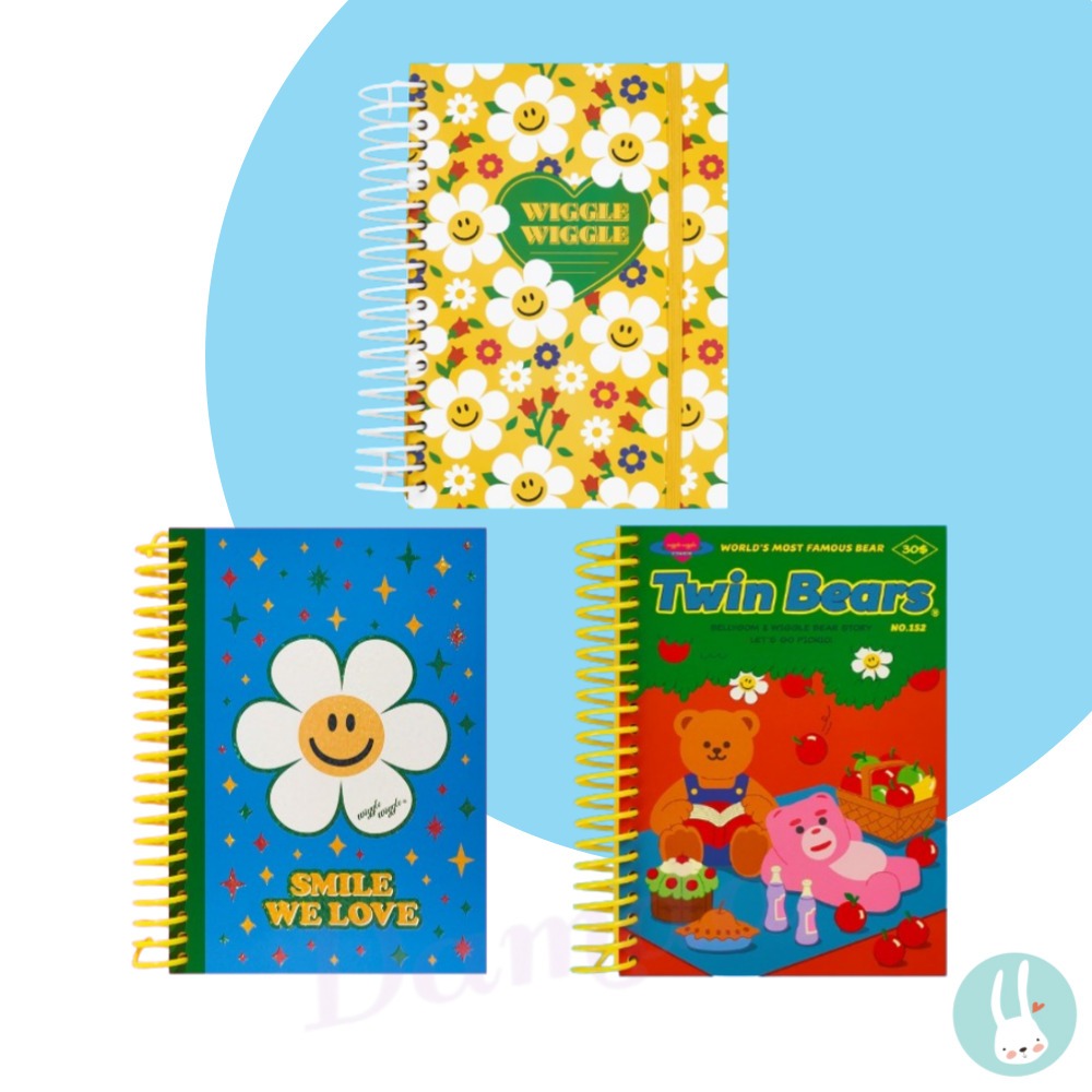 Wiggle Wiggle Hard Cover Spring Note 3 Types สมุดโน๊ต