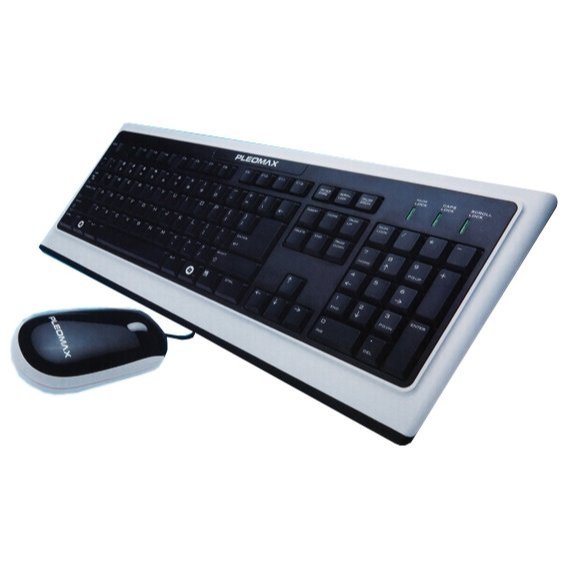 Pleomax PS2 PS/2 Standard Combo Slim USB Keyboard Plus Mouse