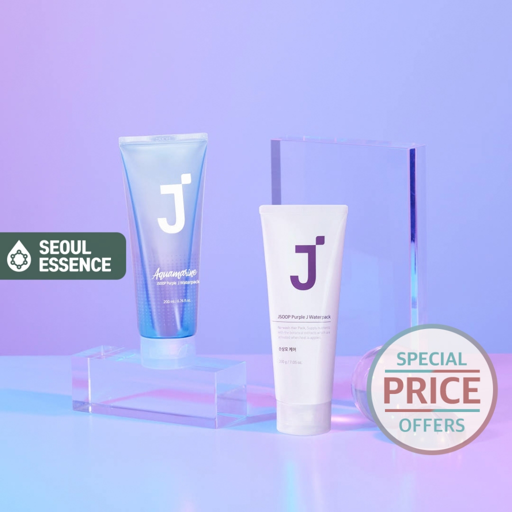 Jsoop Purple J (Silk Keratin) Water Pack Aquamarine - No Wash Hair Pack