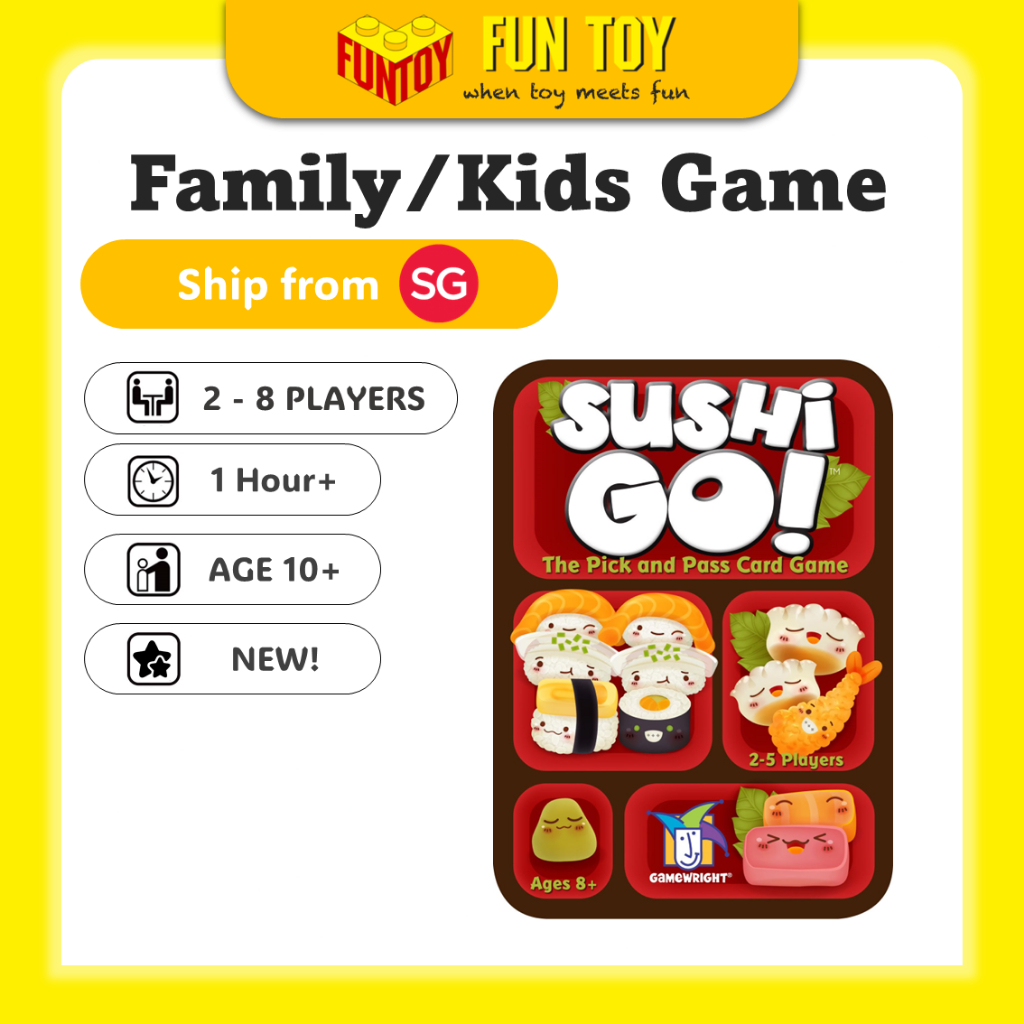 (FunToy SG) Sushi go – Card Fame for Family, Kids, Friends - การ์ดเกม