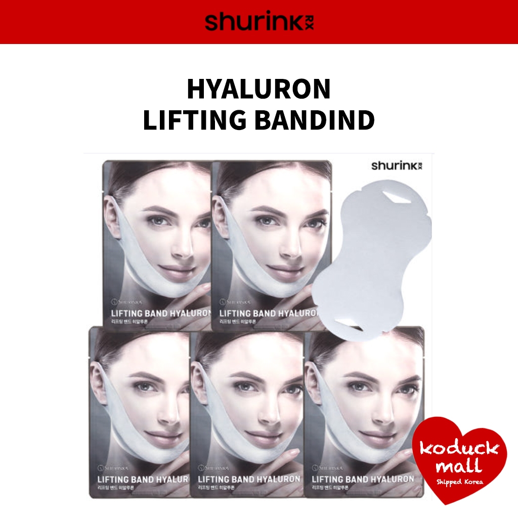 Shurink RX Lifting Band (Hyaluron / Peptide) - ผลิตภัณฑ์ดูแลผิวหน้า 5ea*1Box