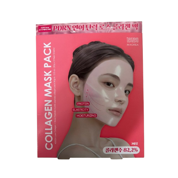 Tenzero Rose peptide collagen mask pack 30g*3 แผ่น