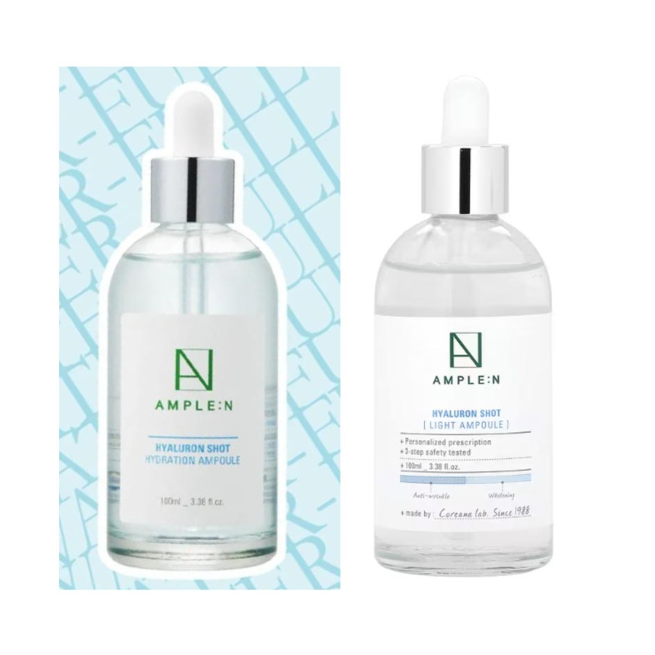 [AMPLE:N] Hyaluron Shot Hydration Ampoule 100ml *ขนาดขึ้น* [AMPLE:N] Hyaluron Shot Light Ampoule 100