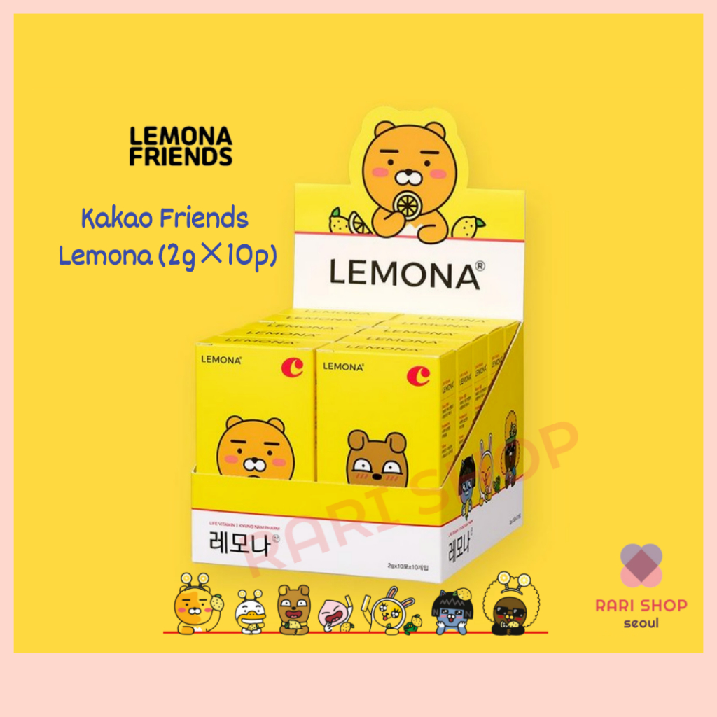 [Kyungnam] มะนาว Kakao Friends x Lemona (2 กรัม× 10 แท่ง) วิตามินซี ของแท้