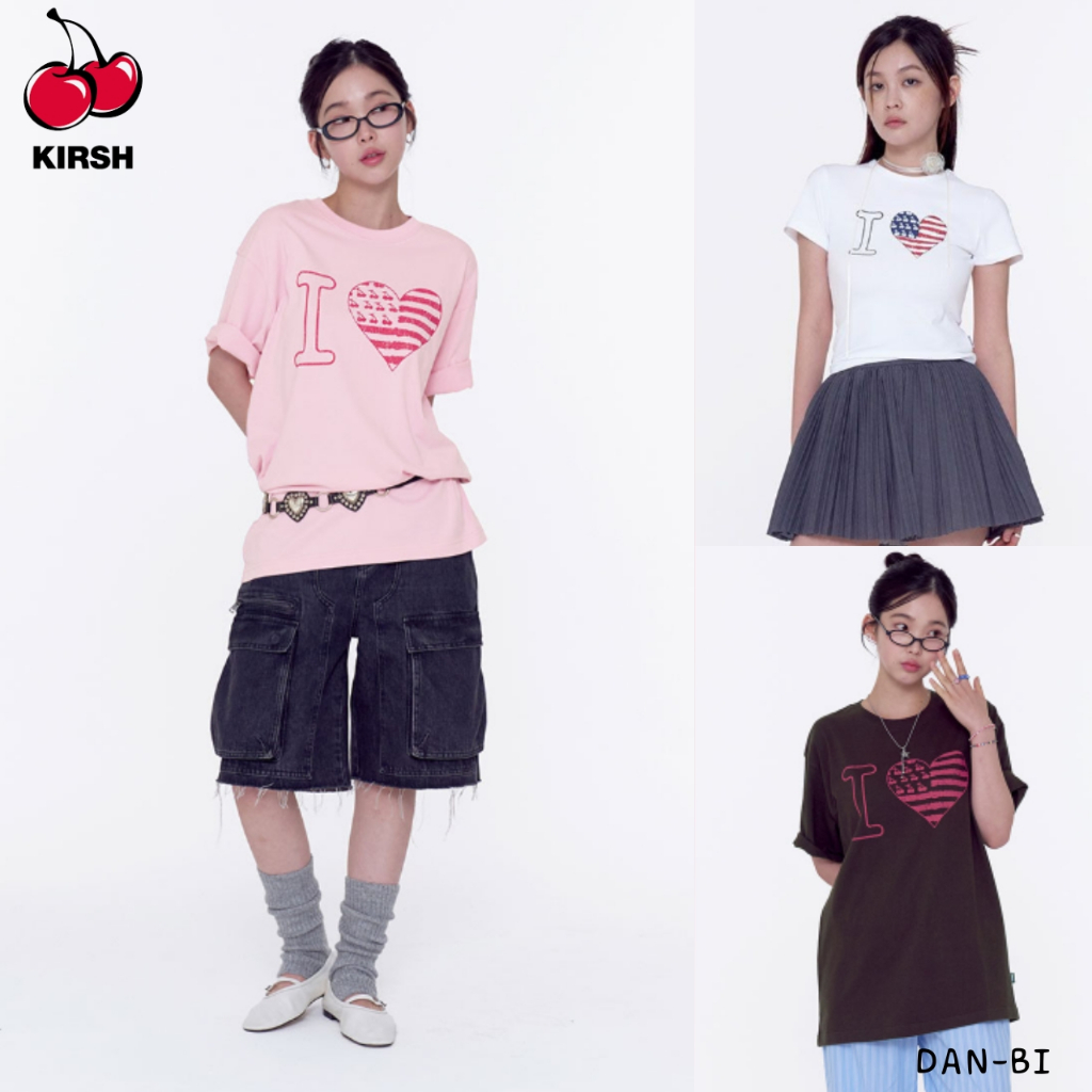 [Kirsh] I Love Kirsh T-Shirt_5color / สินค้า KR แท้ 100% / จัดส่งรวดเร็วจาก KR!