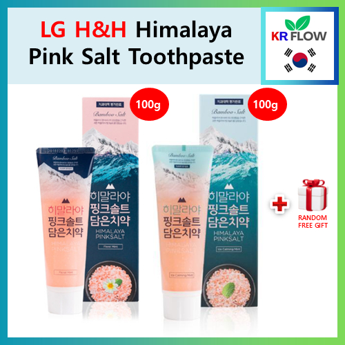 [LG H&h] ยาสีฟันเกลือชมพูหิมาลัย (100g) + RANDOM FREE GIFT / Floral Mint / Ice Calming Mint