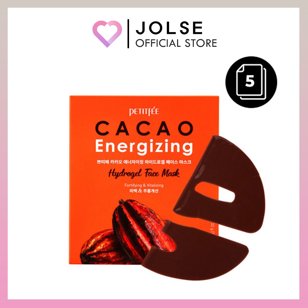 Petitfee Cacao Energizing Hydrogel Face Mask 5ea