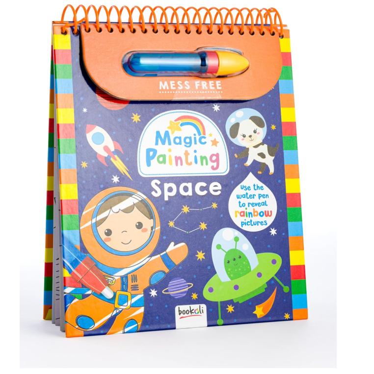 Bookoli - Magic Painting : Space - Mess Free Colouring - ของเล่นท่องเที่ยวสําหรับเด็กวัยหัดเดิน - ขอ