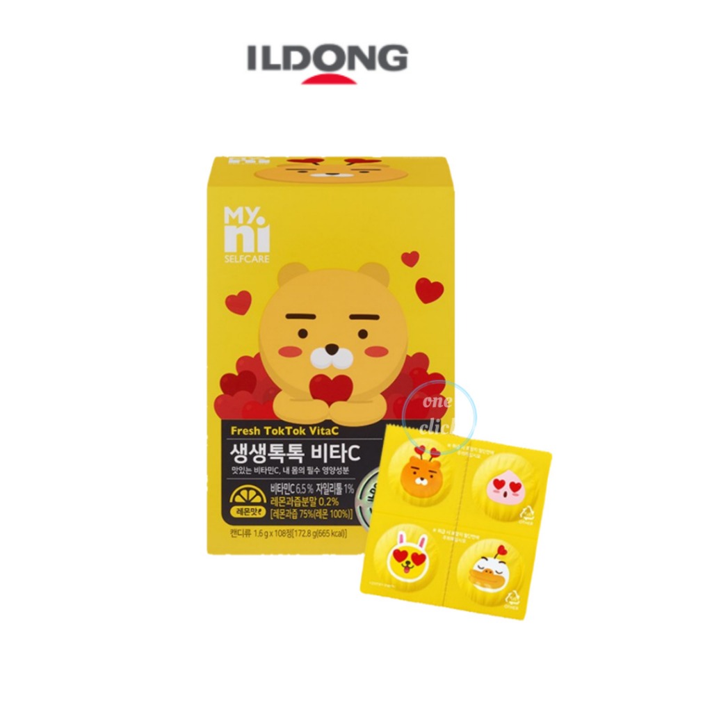 Korean Kakao Friends MYni Ryan Vitamin C 108 Pack – Immune Support & Skin อาหารเสริมเพื่อสุขภาพ