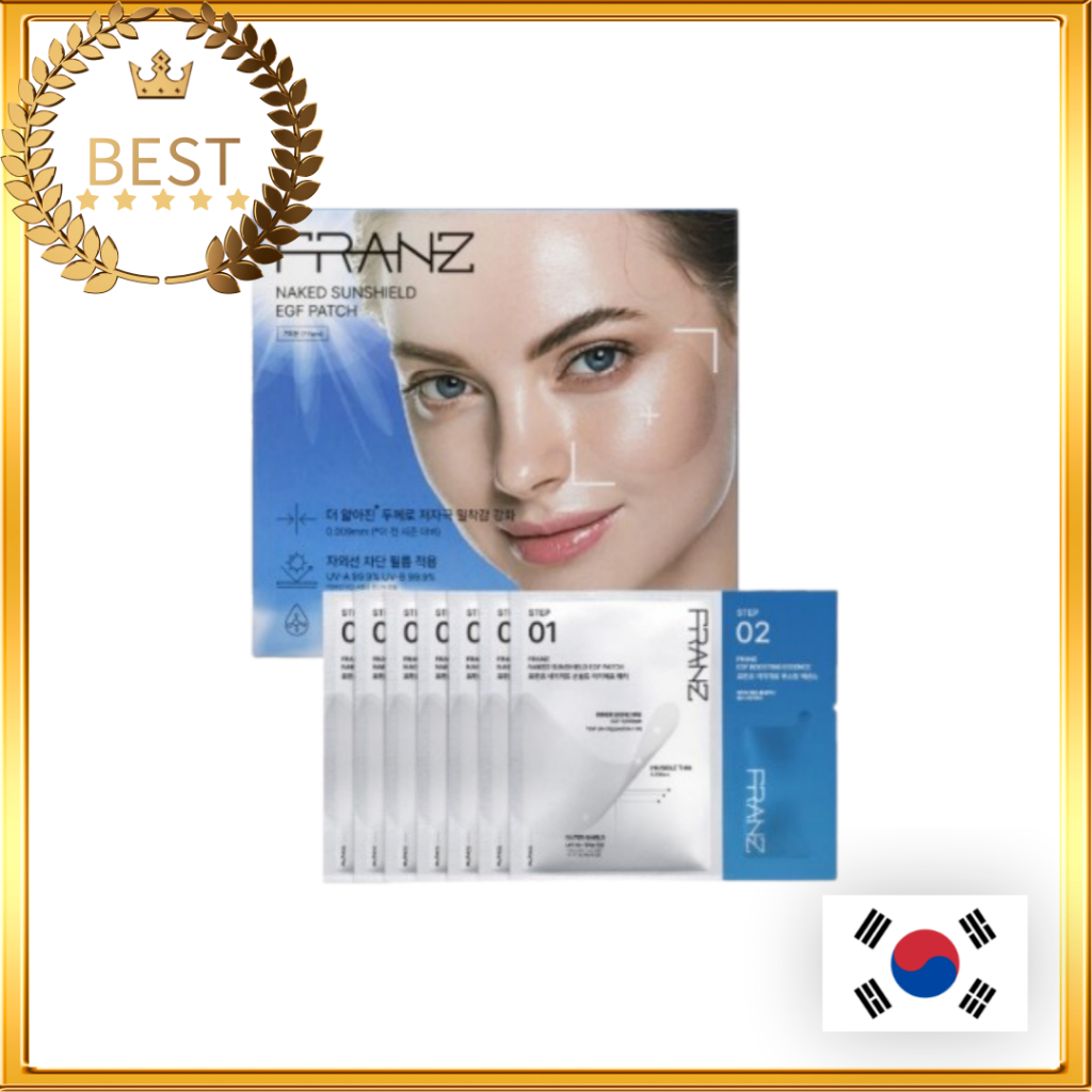 [FRANZ] 2025 NEW Naked Sunshield EGF Patch 7 SET แผ่นแปะกันแดดเกาหลี สีโปร่งใส ป้องกันรังสี UV เหมาะสำหรับกิจกรรมกลางแจ้ง