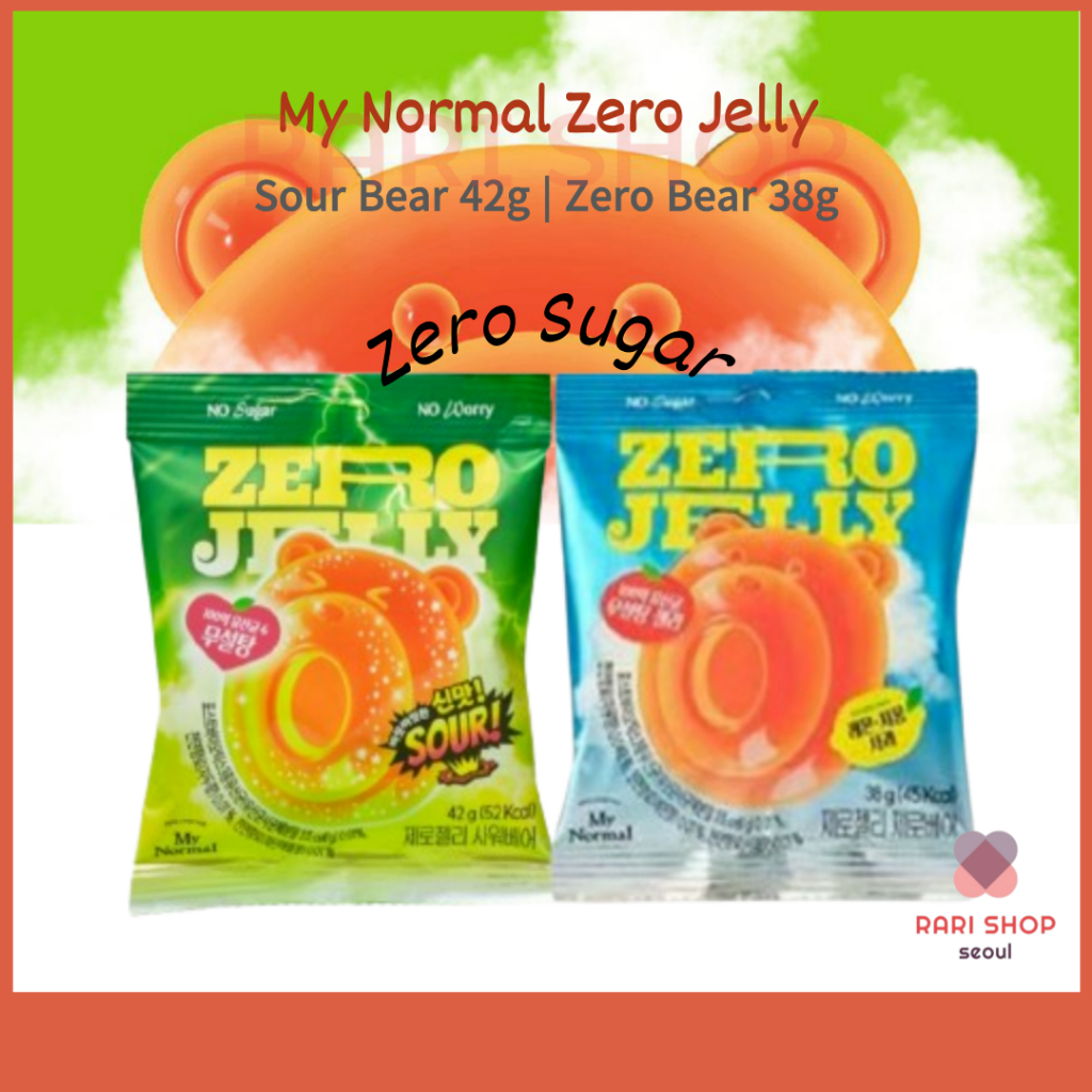 [My Normal ] Zero Jelly Sour Bear 42g Zero Bear 38g No Sugar Korean Jelly Snack
