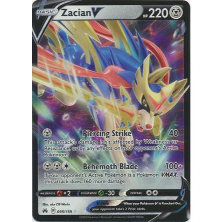 การ์ดโปเกมอน TCG Zacian V SS Crown Zenith 095/159 Ultra