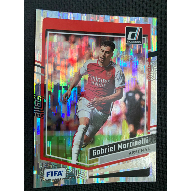 การ์ดฟุตบอล Panini 2023 Donruss FIFA Gabriel Martinelli Arsenal 71 สีเงิน
