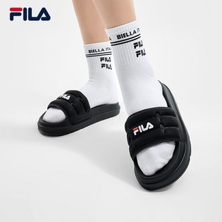 FILA CORE DRIFTER FASHION ORIGINALE Women Slippers Slides for Outdoors Beach Casual (Black)