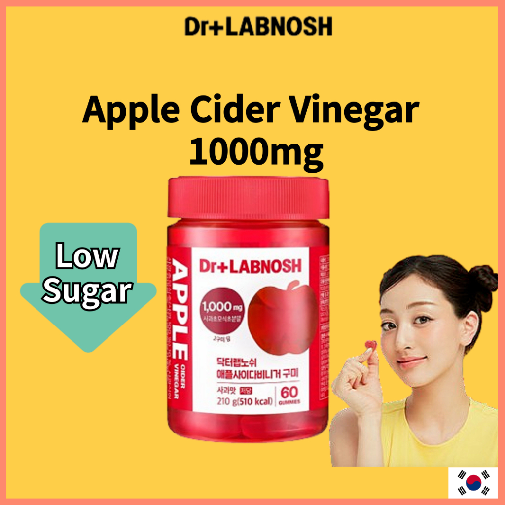 [ Dr +LABNOSH ] Apple Cider Vinegar 60 Gummies กัมมี่น้ำส้มสายชูหมักจากแอปเปิ้ล