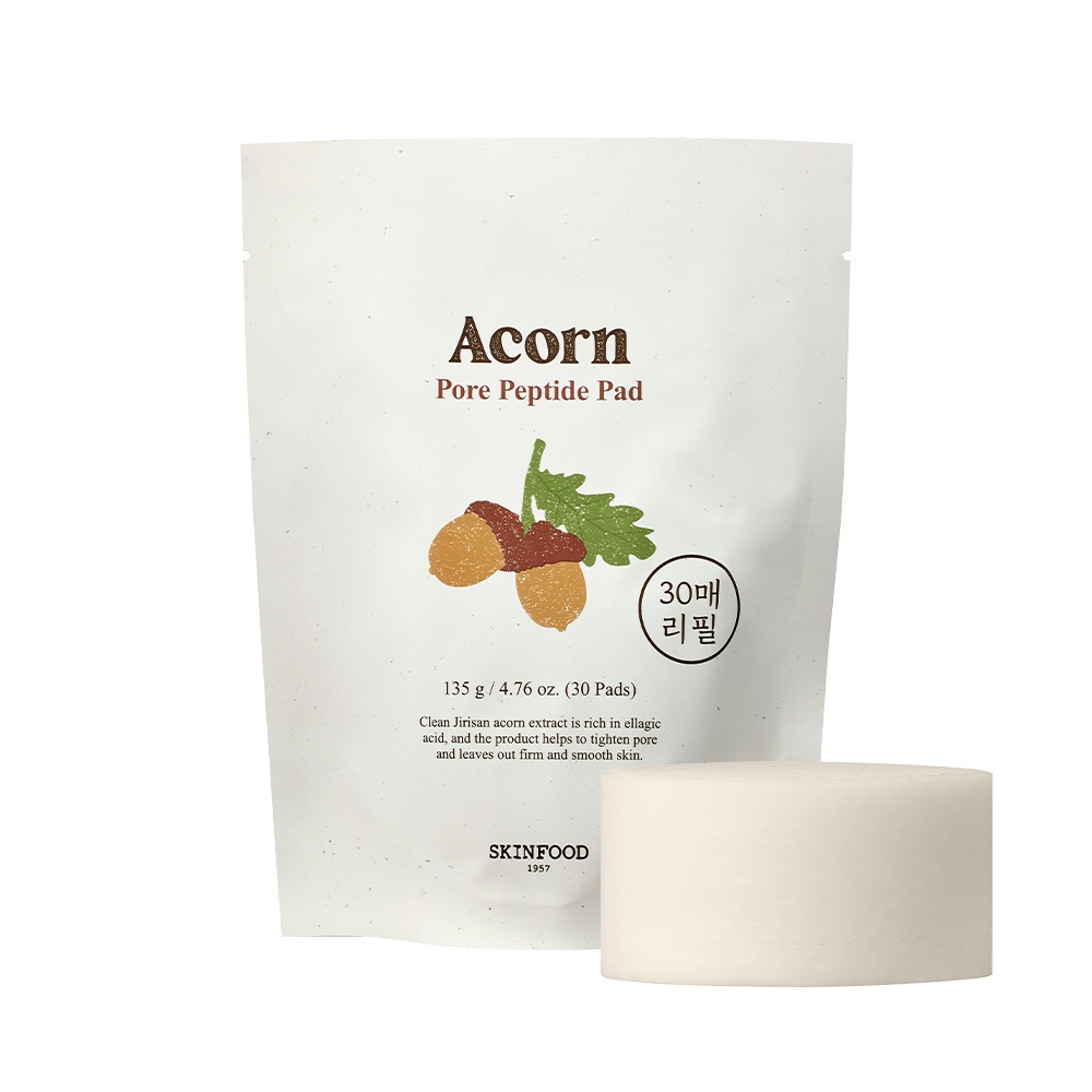 [SKINFOOD Official] รีฟิลโทนเนอร์แผ่น ลูกโอ๊ก 30ชิ้น / Acorn Toner Pad Refill 30ea