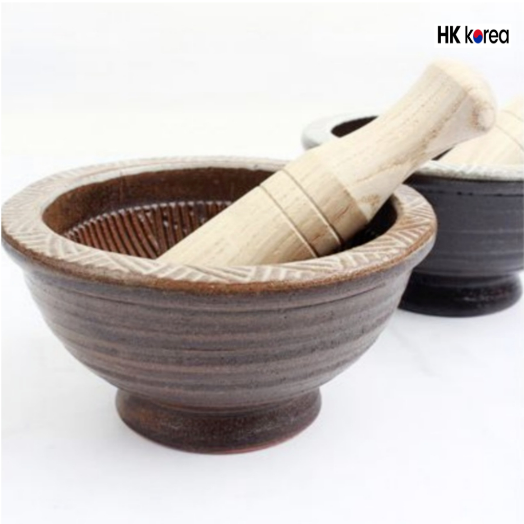 ชุดเครื่องปั้นดินเผาเซรามิก Yeoju เกาหลี Mini Mortar & Pestle