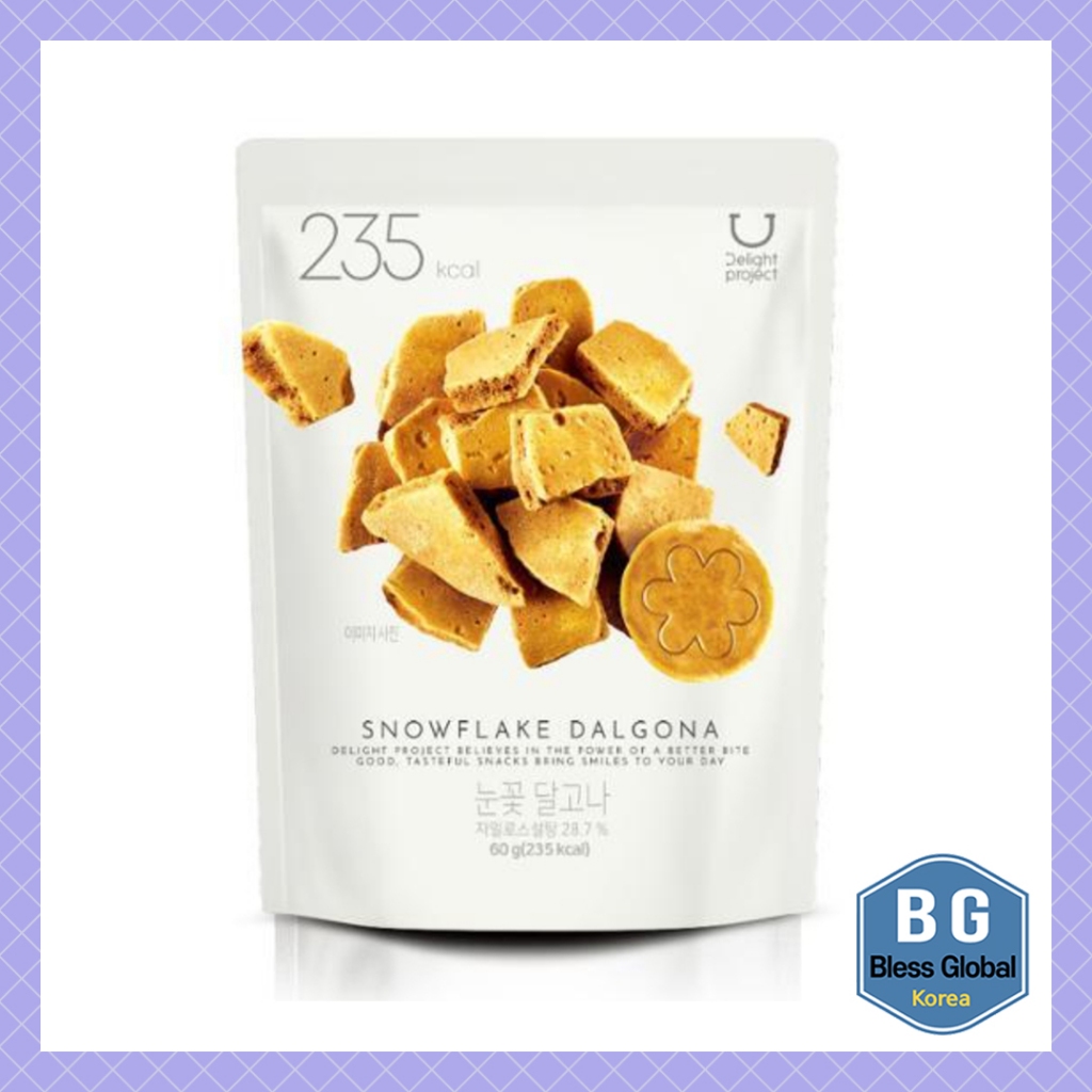 Delight Project Flower Dalgona Candy 60g / ขนมยอดนิยมแบบดั ้ งเดิมเกาหลี