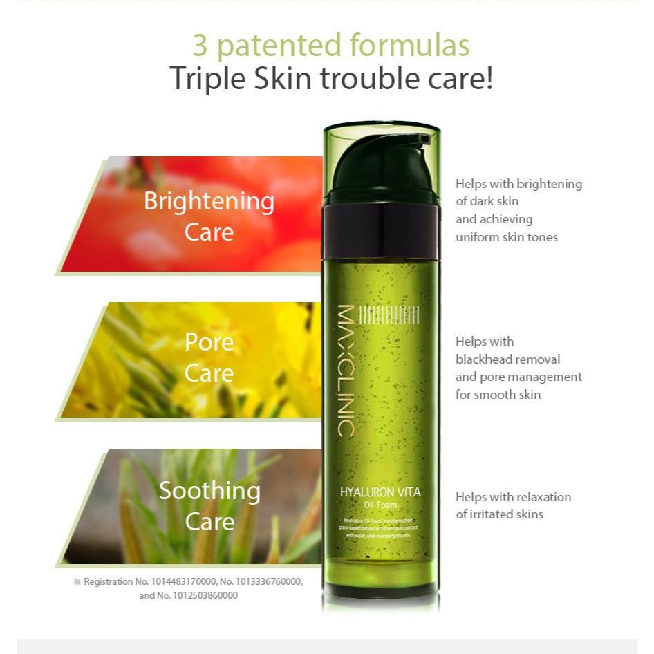 Maxclinic Hyaluron Vita Oil Foam Cleanser 110g / 310g - รูปที่ 4