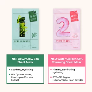 [Numbuzin Official] แผ่นมาส์กหน้า ปลอบประโลม / ผิวฟู / ผิวกระจ่างใจ / ผิวเย็น No.1–5 (4 ชิ้น / 5 ชิ้น / 10 ชิ้น)