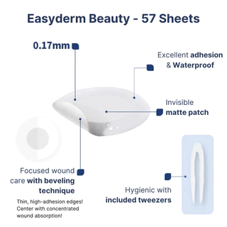 Easyderm แผ่นแปะสิว / แผ่นแปะไฮโดรคอลลอยด์ / น้ํามันทีทรี / แผ่นแปะสิว