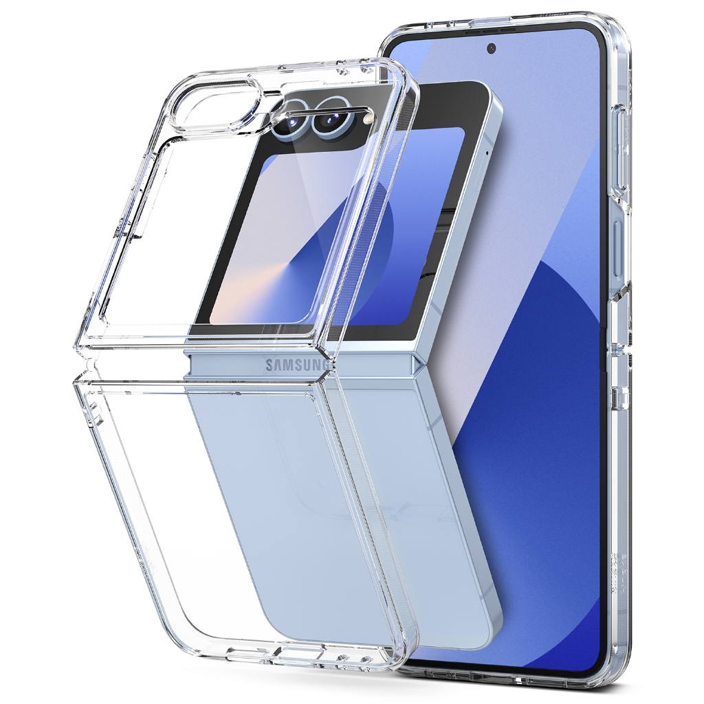 Ringke Fusion สําหรับ Galaxy Z Flip 6 เคสฝาครอบป้องกันรูปแบบธรรมชาติใส