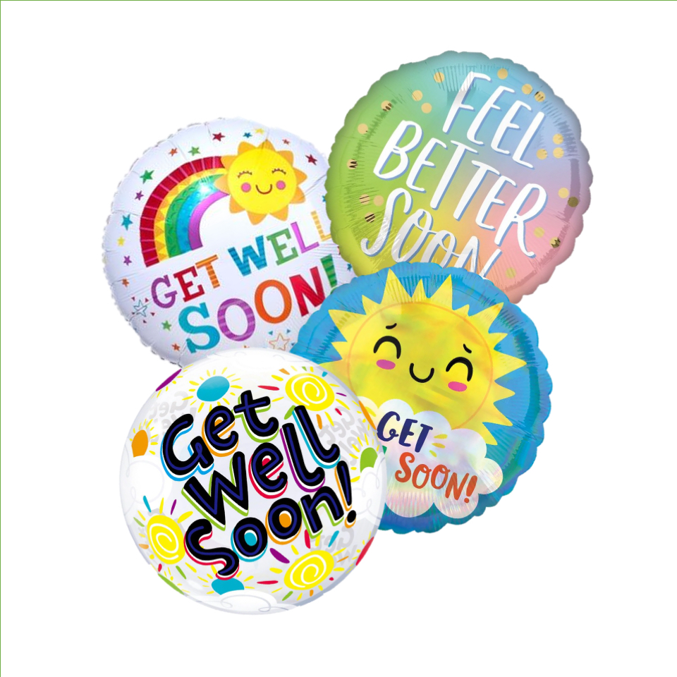 Qualatex Anagram Get Well Soon Feel Better Soon ลูกโป่งฟอยล์ ลูกโป่งฟอง