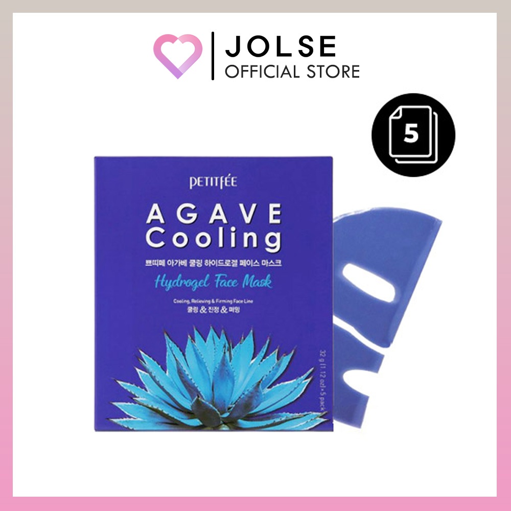 Petitfee Agave Cooling Hydrogel Face Mask 5ea