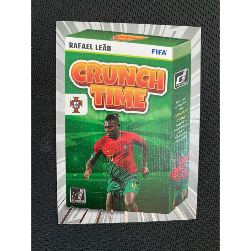 Panini Soccer Card 2023 Donruss Rafael Leao Portugal Crunch Time 3