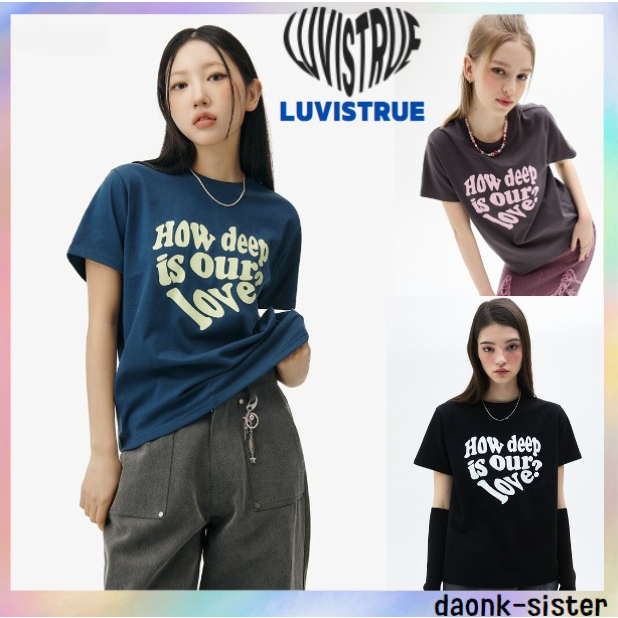 [ Luvistrue ] DN LUV TEE-2color korea ของแท้ 100%
