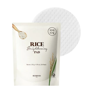 [SKINFOOD Official] รีฟิลโทนเนอร์แพดข้าวเพื่อผิวกระจ่างใส 30ชิ้น / Rice Toner Pad Refill 30ea