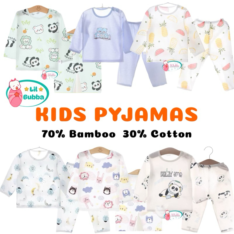 [LIL BUBBA] BAMBOO COTTON PYJAMAS ชุดเด็ก PYJAMAS