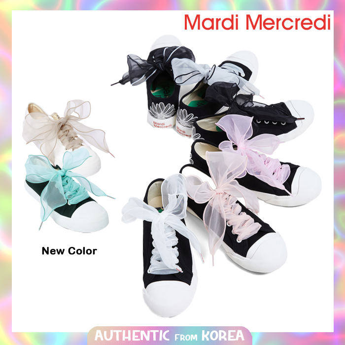 Authentic ของแท้จากเกาหลี | MARDI MECREDI สําหรับผู้หญิง RIBBON SHOELACE 8 สี