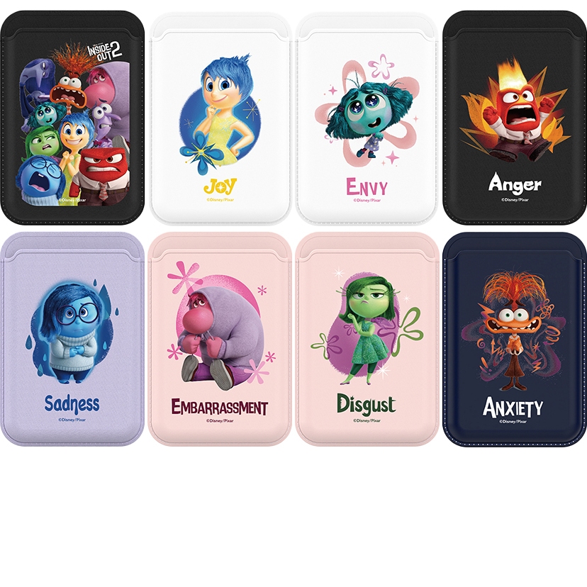 Disney PIXAR INSIDEOUT2 Magnetic Card Wallet PU Leather Phone Card Holder