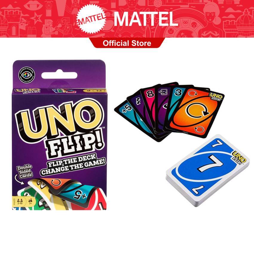 เกมไพ่ UNO Flip สําหรับครอบครัวและเพื่อน