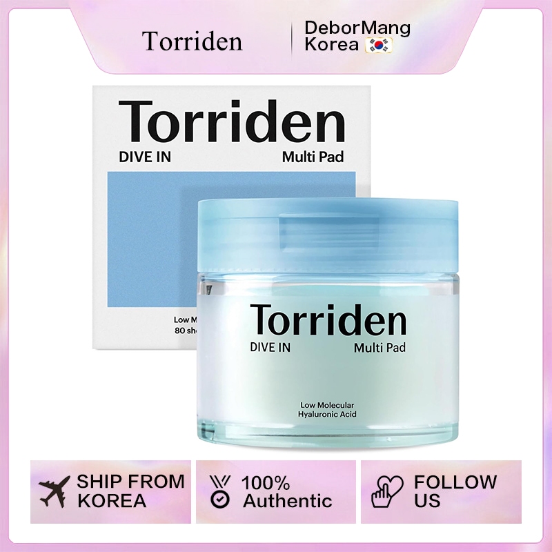 [Torriden] Dive IN Low Molecular Hyaluronic Acid Multi Pad สําหรับ Pore Minimizing & Redness Relief & Exfoliating, Toner Pad, 80ea