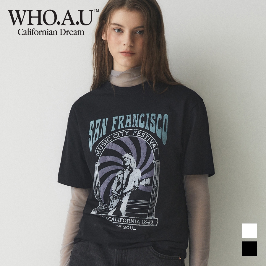 [ Who.a.u ] เสื ้ อยืด Rock Festival | Whrpe3781u
