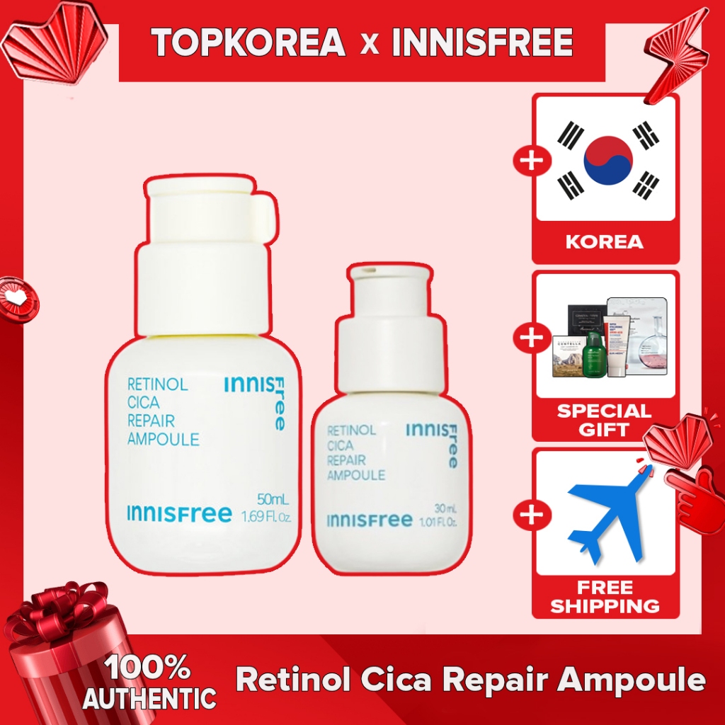 Innisfree Retinol Cica Repair Ampoule 30ml,50ml TOPKOREA จัดส่งจากเกาหลี