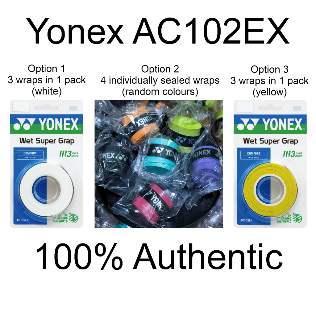 Yonex AC102EX Wet Super Grap Badminton Overgrip ด้ามจับแบดมินตัน
