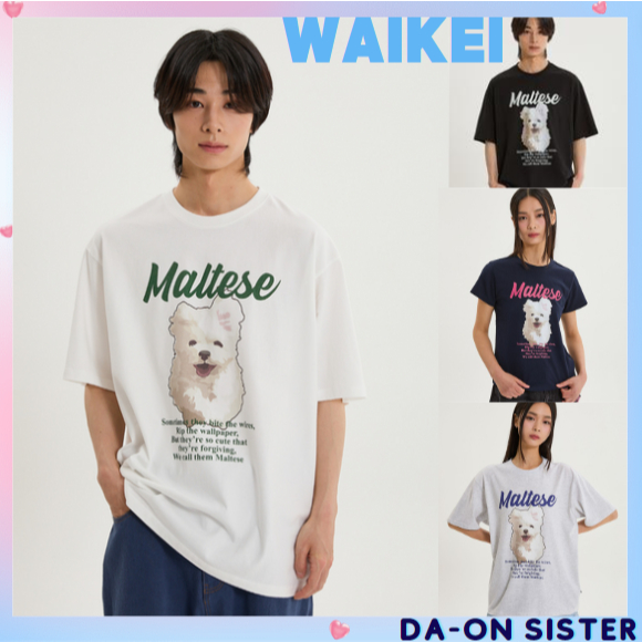 [ Waikei ] เสื ้ อยืดครึ ่ งแขนภาพประกอบ GOOREUM ( unisex-4color เกาหลีแท ้ 100 %