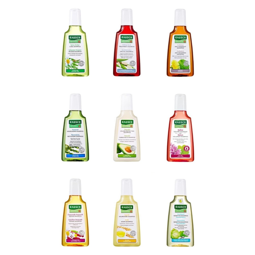 [Rausch] แชมพู 200ml / Swiss Herbal / Willow Bark / Coltsfoot / Seaweed / Avocado / Mallow / Chamomi