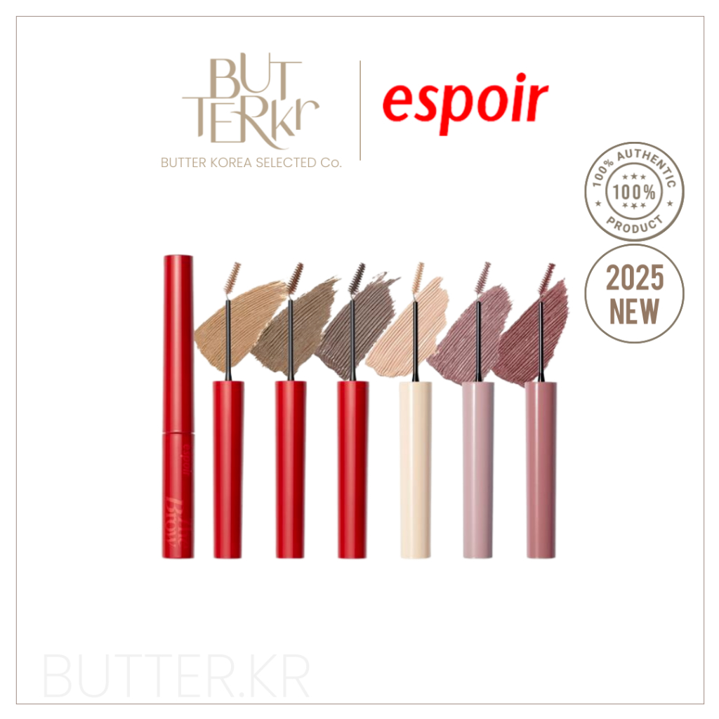 [ใหม่] ESPOIR The Brow Color Fixing Cara 3g (6 สี) มาสคาร่าคิ้ว ติดทน กันน้ำ ไม่เลอะ