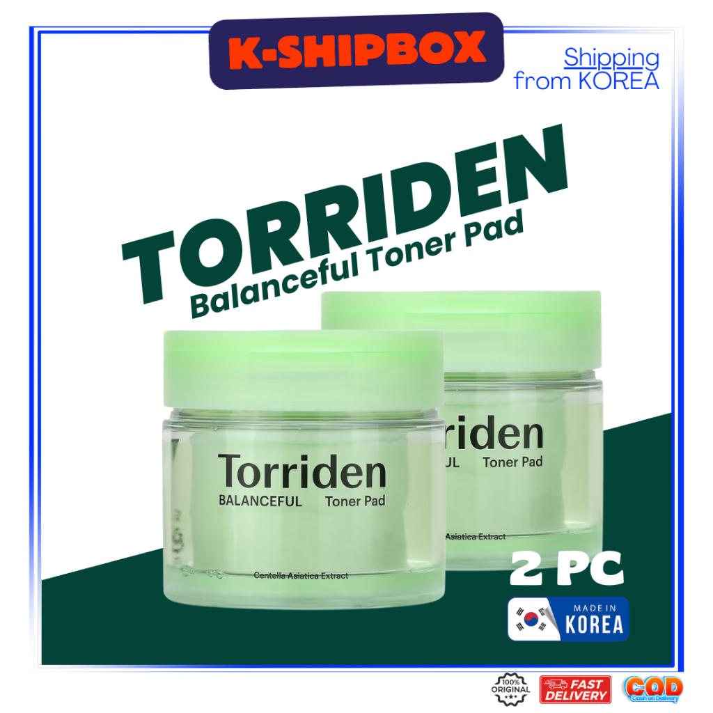 Torriden Balanceful Cica Daily Toner Pad สําหรับผิวแพ้ง่าย 60 แผ่น | พร้อมส่ง