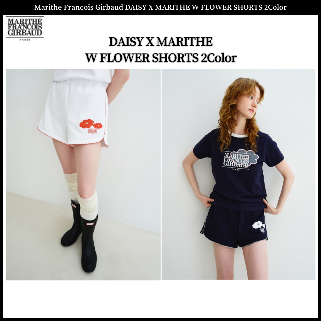 Marithe Francois Girbaud DAISY X MARITHE W FLOWER กางเกงขาสั ้ น 2 สี