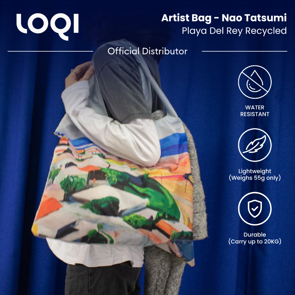 Loqi Artist Folding Bag - Nano Tatsumi - Playa Del Rey Recycled