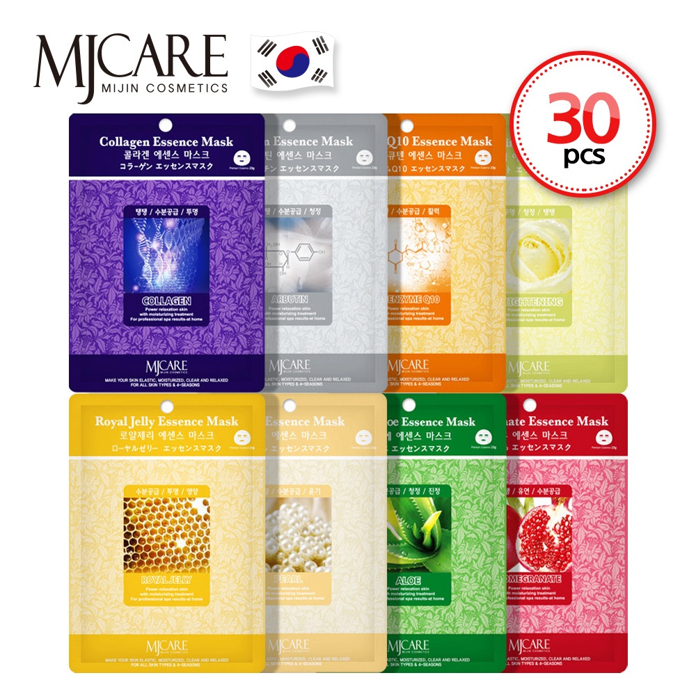 Mjcare Essence Mask ที่ดีที่สุด 8 ชนิด 30ea x 23g 1 แพ็ค 1 วัน