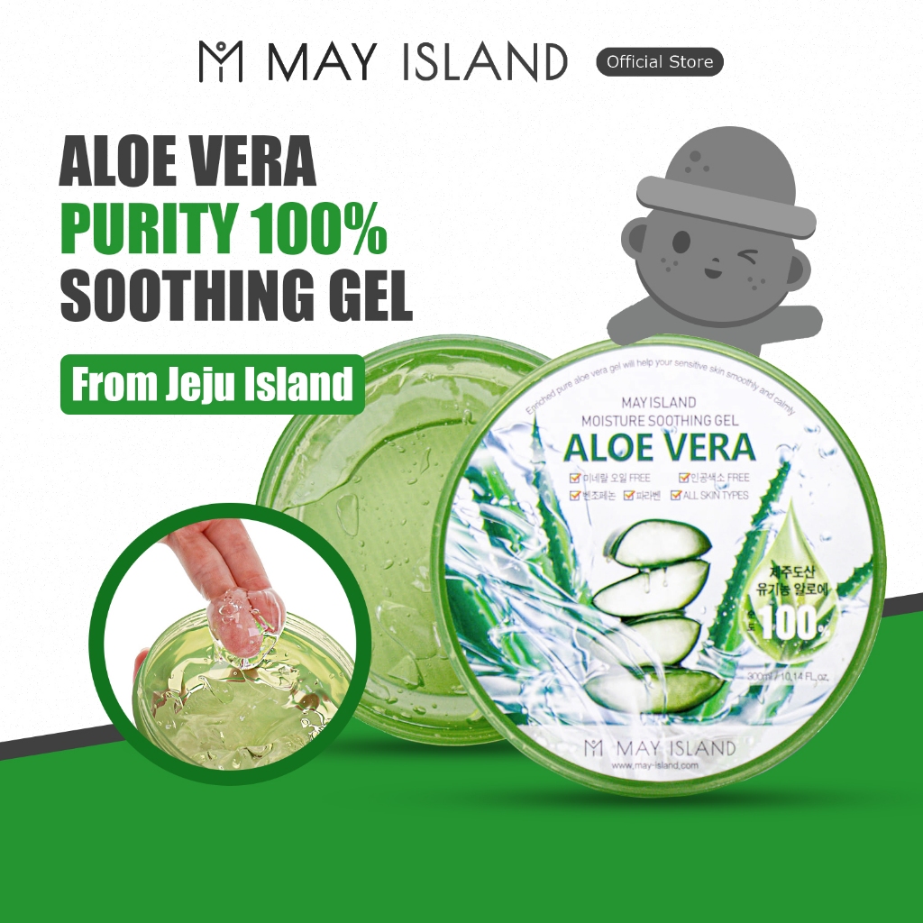 [MAY ISLAND] ALOE VERA Purity 100% Soothing Gel 300ml | Korea nature republic the faceshop jorubi มอ
