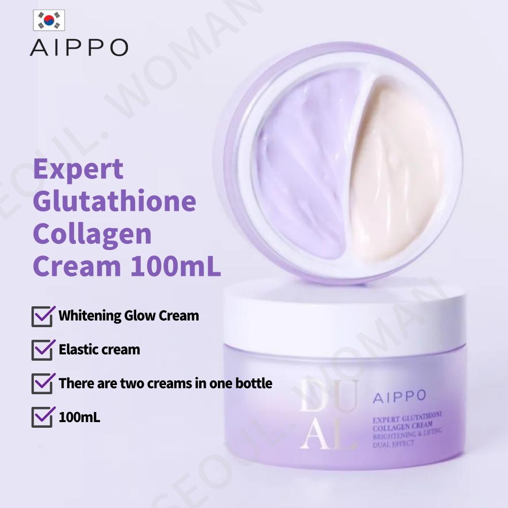 Aippo Expert Glutathione Collagen Cream 100ml Whitening Glow Cream, Elastic Cream, Peptide, Glutathi